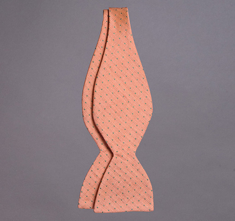Woven Linen Dot Bow Tie