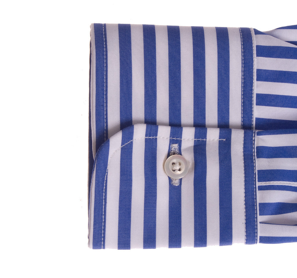 NICENESS Detchable Collar Shirt “MILLER”（Royal and White Cabana 