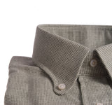 Milled Olive Houndstooth Button Down Sport Shirt