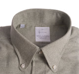 Milled Olive Houndstooth Button Down Sport Shirt