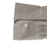 Milled Olive Houndstooth Button Down Sport Shirt