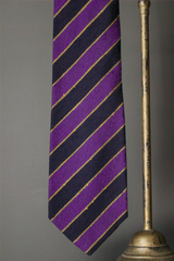 Woven Regimental Stripe tie, Purple/Black, NS