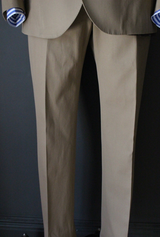 Unstructured Dark Tan Cotton Suit