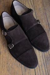 Chocolate Suede Double Monk Strap w/ Comando Sole