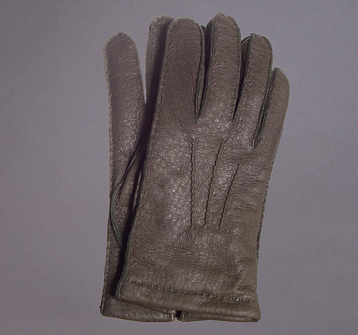 Peccary Gloves Cashmere Lined & Waterproof in Gray Grey Fort Belvedere