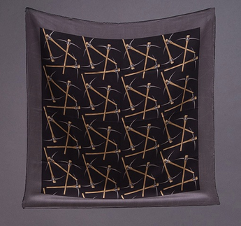 Oversize Reversible Pick Axe Silk Scarf