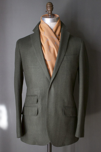 Green Cashmere Herringbone Sportcoat