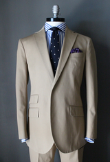 Unstructured Dark Tan Cotton Suit