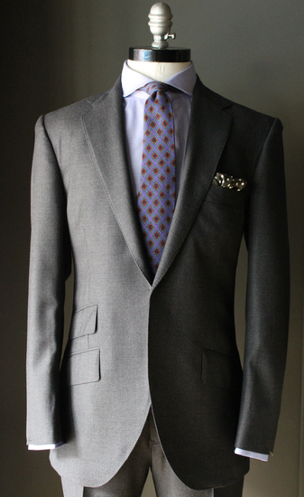 Charcoal Birdseye Suit