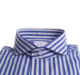 Royal and White Cabana Stripe Shirt