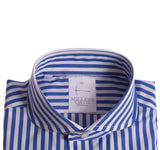 Royal and White Cabana Stripe Shirt