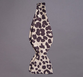 Woven Formal Leopard Spot Bow Tie