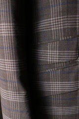 Light Brown Plaid with Blue Overcheck Sportcoat