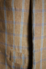 Multi Windowpane Sportcoat in Camel w/ Light Blue Sportcoat