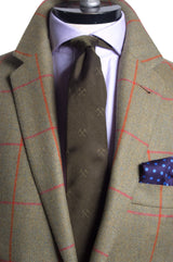 Soft Green Sportcoat with Red Windowpane