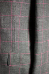 Windowpane sportcoat in green with pink