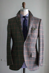 Guncheck Sportcoat in green with mauve windowpane