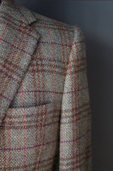 Textured Olive Sportcoat with Multi-Color Deco