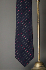 Silk Tie with Arrow and bright feather Motif