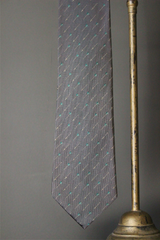Silk Tie with Arrow and bright feather Motif