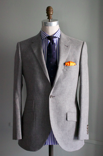 Grey Flannel Shadow Stripe Suit