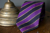 Woven Regimental Stripe tie, Purple/Black, NS