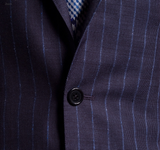Navy Pindot Stripe Suit
