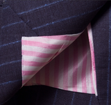 Navy Pindot Stripe Suit