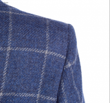 Dark Blue Tweed windowpane sportcoat