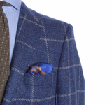 Dark Blue Tweed windowpane sportcoat