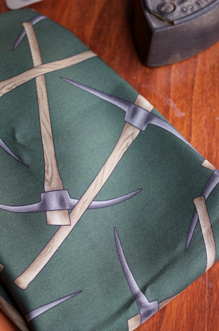 Oversize Reversible Pick Axe Silk Scarf