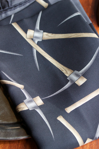 Oversize Reversible Pick Axe Silk Scarf