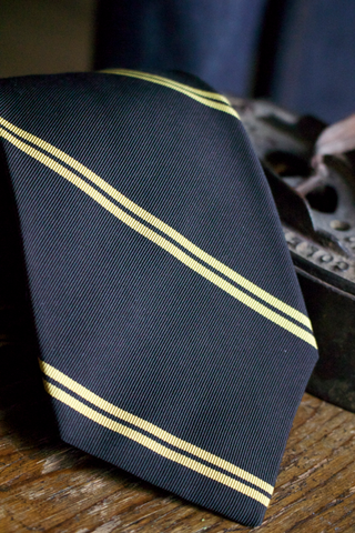 Woven Double Stripe Tie