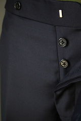 Navy Worsted Wool Trouser