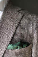 Unstructured Tan Herringbone Sportcoat