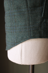 Forest Green Plaid Tweed Vest