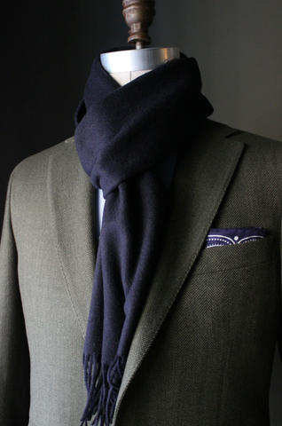 Navy Cashmere Scarf