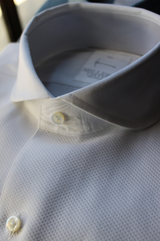 White Tuxedo Pique Bib Front & Broadcloth Shirt