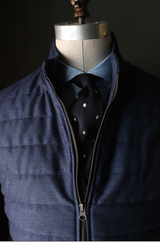 Navy Blue Flannel Vest