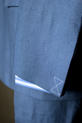 Unstructured Blueberry Linen Sport Coat