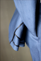 Unstructured Blueberry Linen Sport Coat
