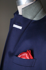Unstructured Navy Cotton Sport Coat