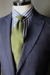 Unstructured Mini Check Blue Suit