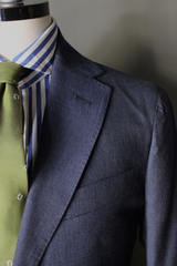 Unstructured Mini Check Blue Suit