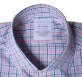 Pink/Green/Blue Double Box Check Shirt with English Spread Collar