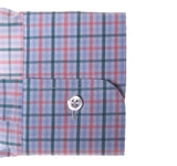 Pink/Green/Blue Double Box Check Shirt with English Spread Collar