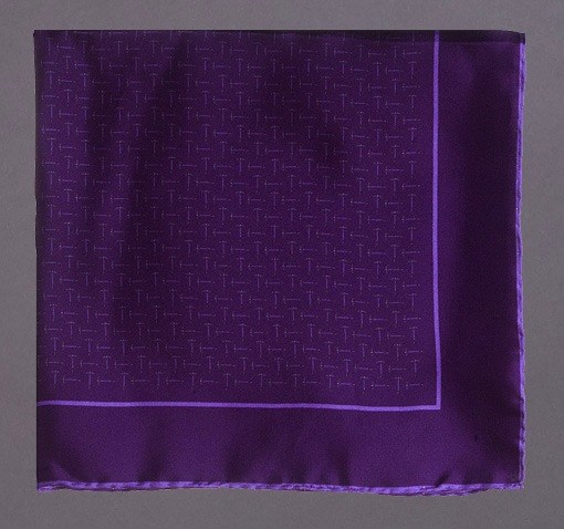Tossed Pickaxe Pocketsquare, Purple