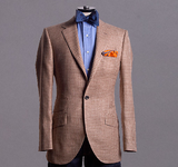 Brown and Tan Check Sportcoat