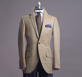 Soft Green Sportcoat with Red Windowpane