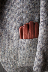 Unstructured Herringbone Tweed Sportcoat